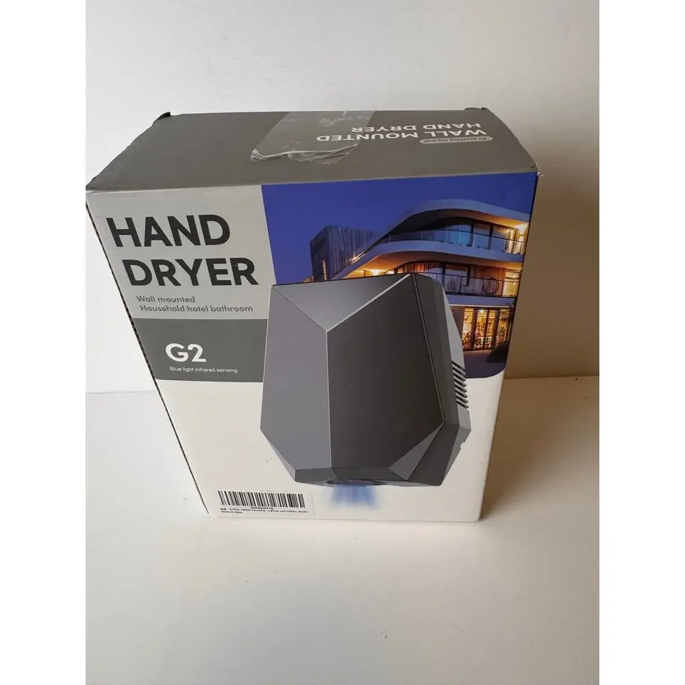 Wall Mounted Hand Dryer Automatic Infrared Motion Sensor Dark Grey 1000W